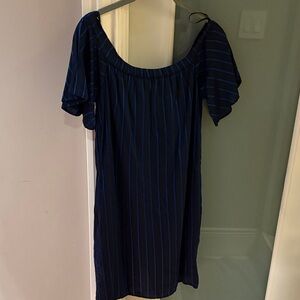 Banana Republic Dark Blue Striped Mini Dress
